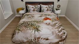 Snoozing Pine housse de couette en flanelle gris