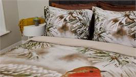 Snoozing Pine housse de couette en flanelle gris
