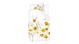 Snoozing Yellow Poppy housse de couette en flanelle