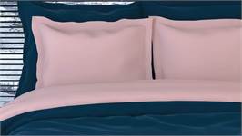 Romanette Comtesse housse de couette en flanelle teal/rose