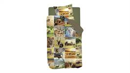 Snoozing Adventure housse de couette en flanelle multicolore