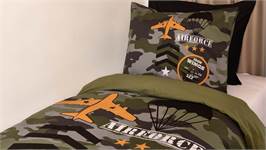 Snoozing Airforce housse de couette en flanelle vert