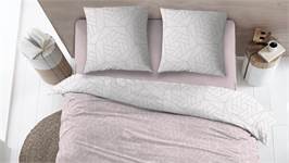Snoozing Laslo housse de couette en flanelle rose