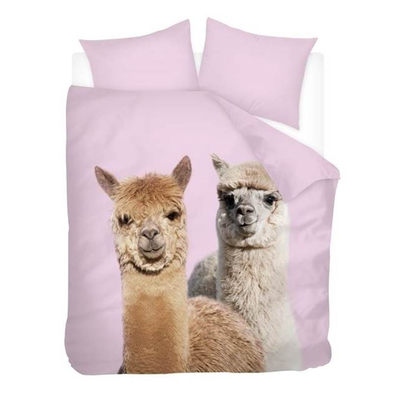 Snoozing Alpagas housse de couette en flanelle