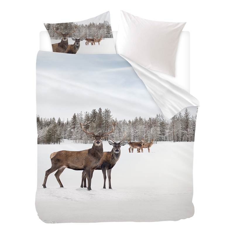 Snoozing Pays d’Hiver housse de couette en flanelle