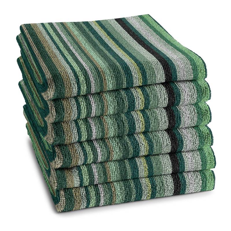 DDDDD Rayures essuie-mains (lot de 6)