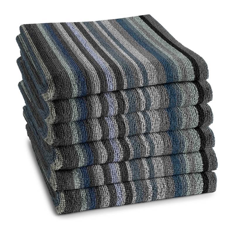 DDDDD Rayures essuie-mains (lot de 6)
