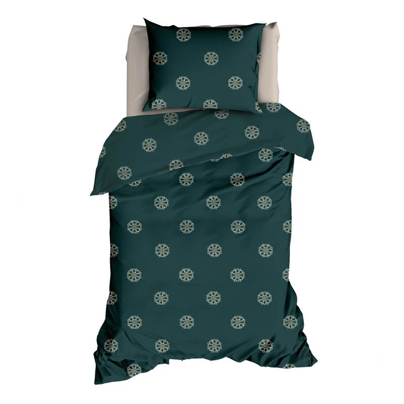 Romanette Flocons housse de couette en flanelle