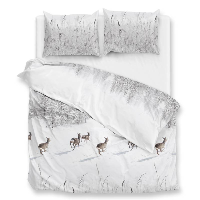 Zohome Snowy housse de couette en flanelle