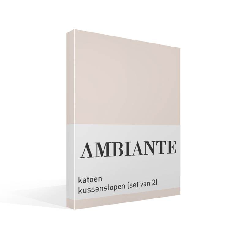 Ambiante Cotton Uni taies d’oreiller coton 57 fils (lot de 2)