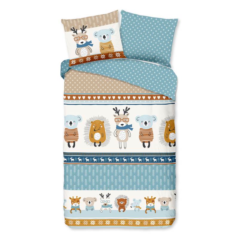 Good Morning Animaux des Bois housse de couette en flanelle