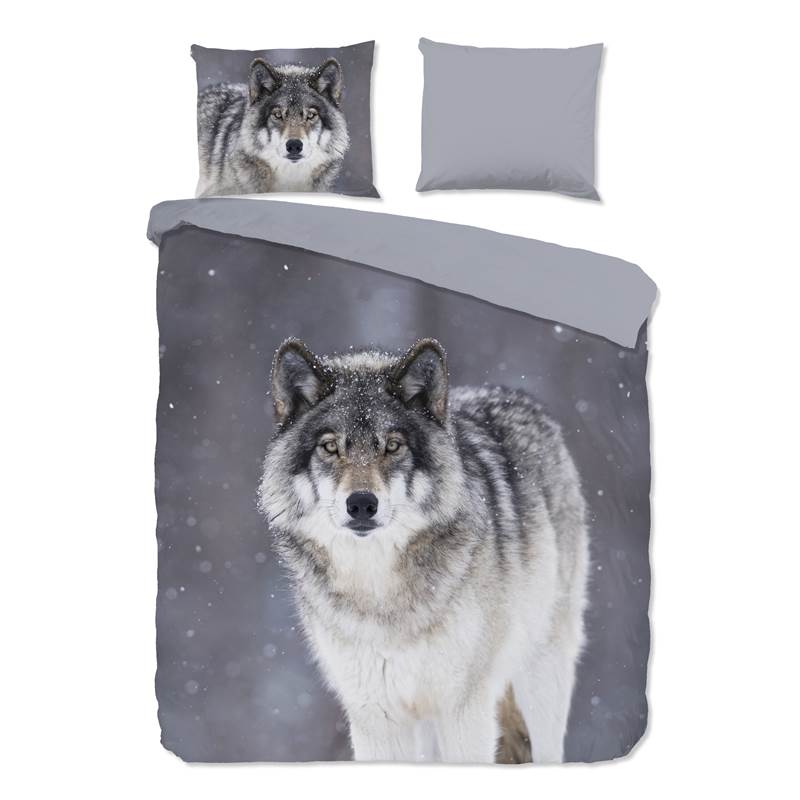 Good Morning Wolfie housse de couette en flanelle