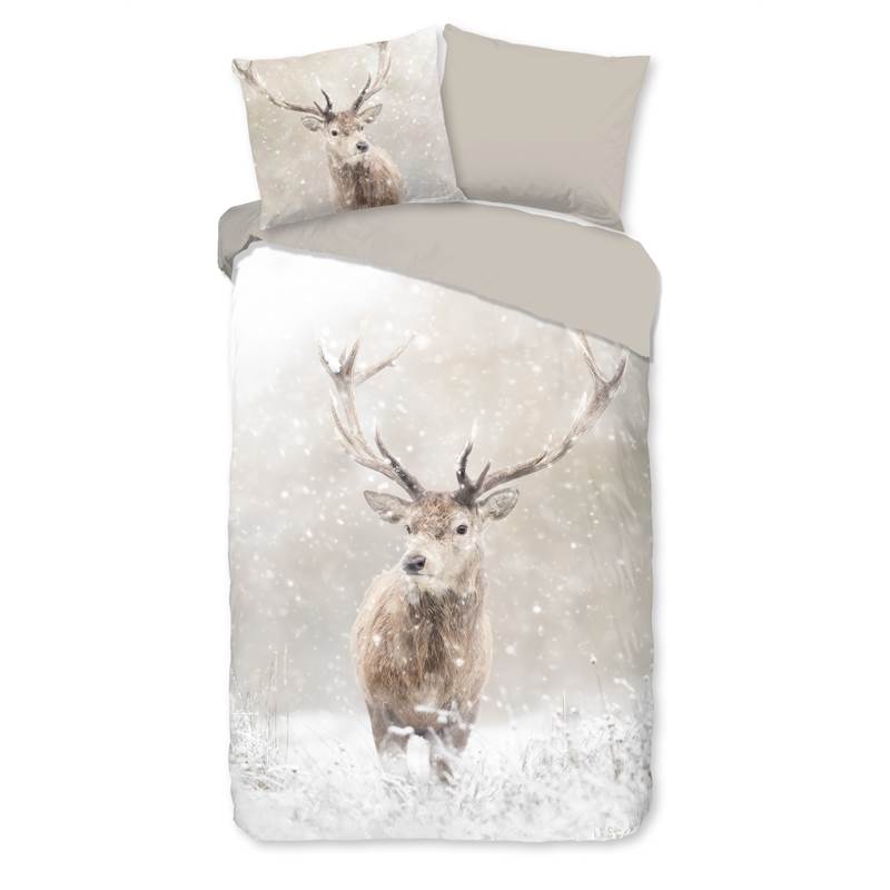 Good Morning Snowydeer housse de couette en flanelle
