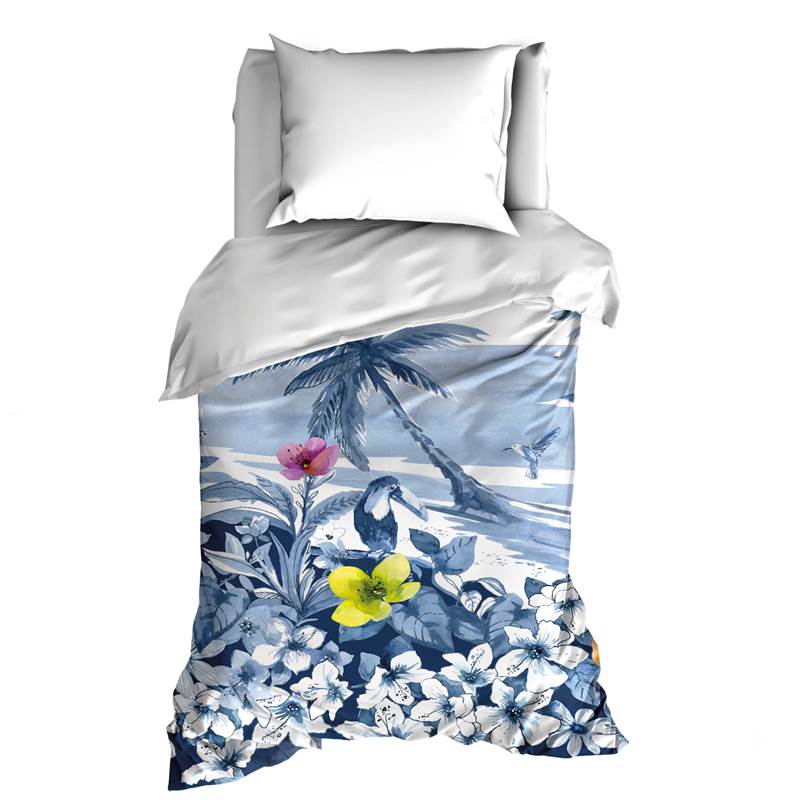 Satin d’Or Lagoon housse de couette