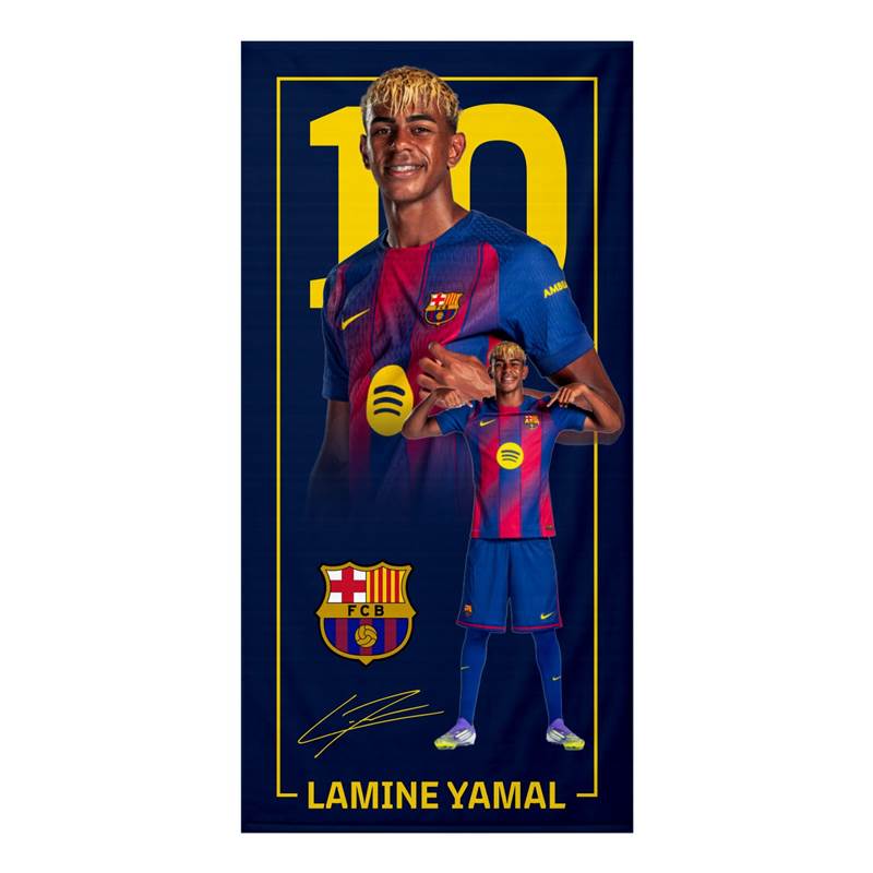 FC Barcelona Lamine Yamal serviette de plage