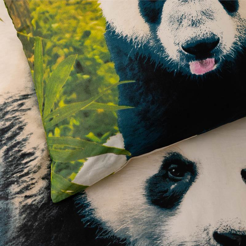 Snoozing Pandas housse de couette en flanelle
