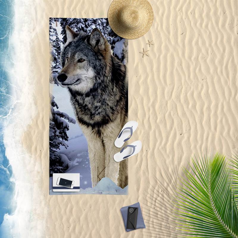 Husky serviette de plage