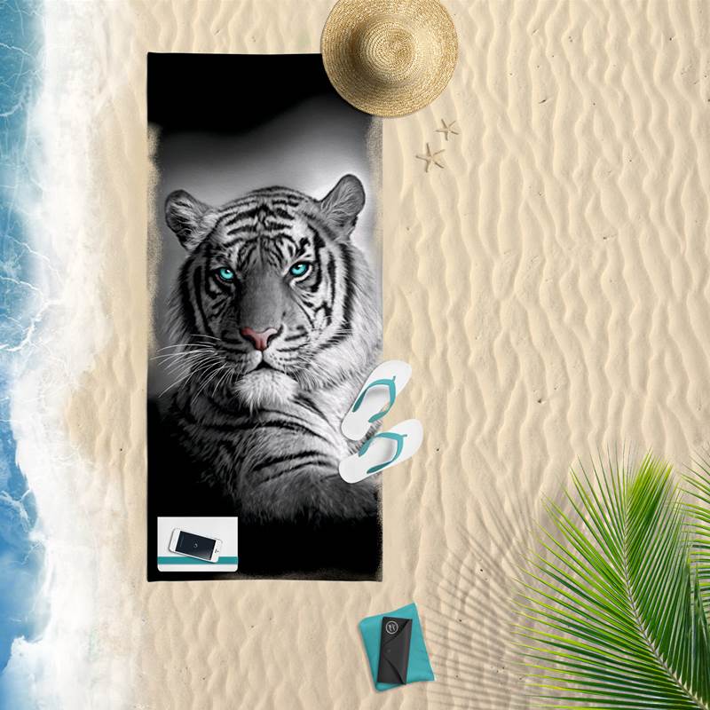 White tiger serviette de plage