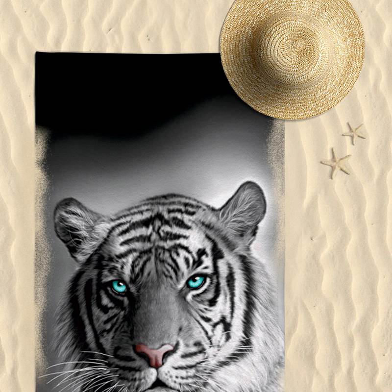 White tiger serviette de plage