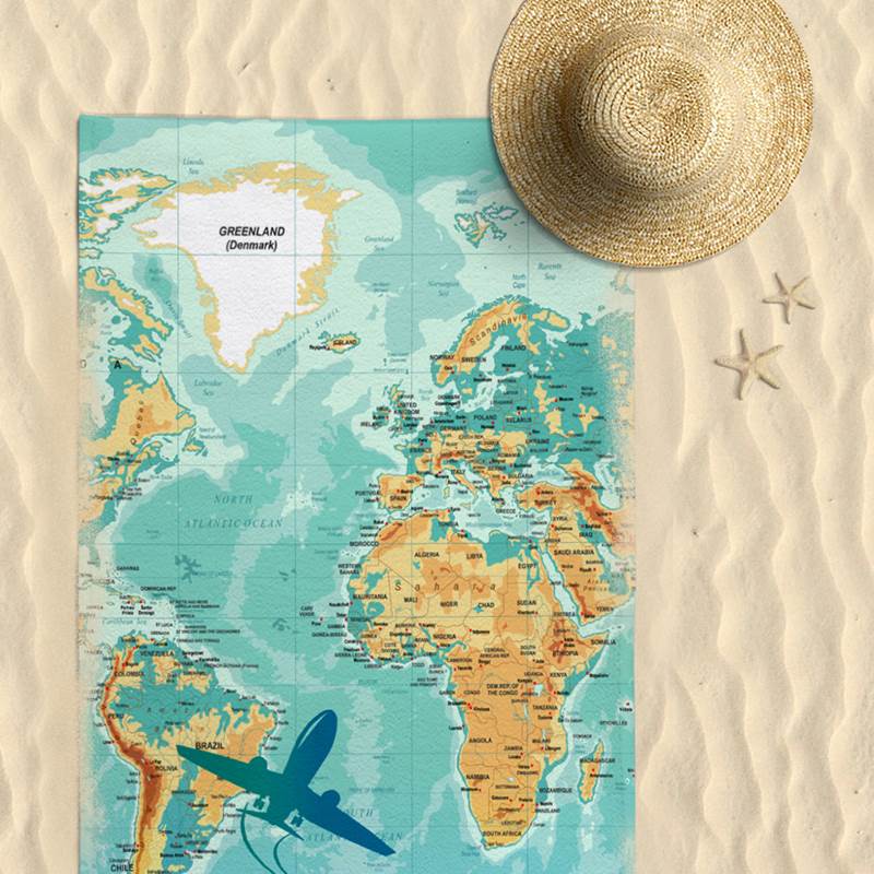 Worldmap serviette de plage