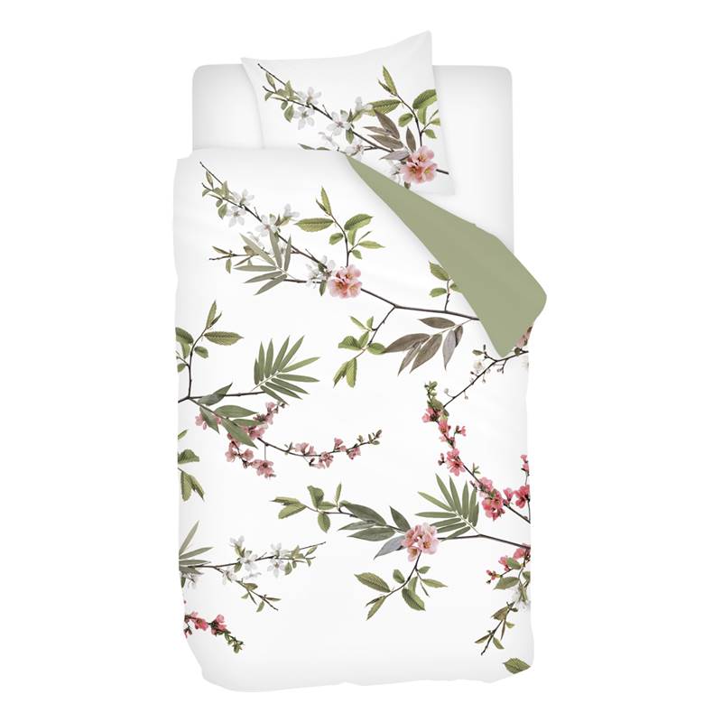 Snoozing Branche fleurie housse de couette en flanelle