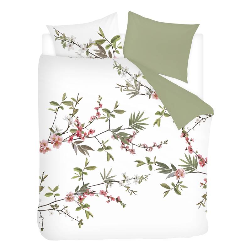 Snoozing Branche fleurie housse de couette en flanelle