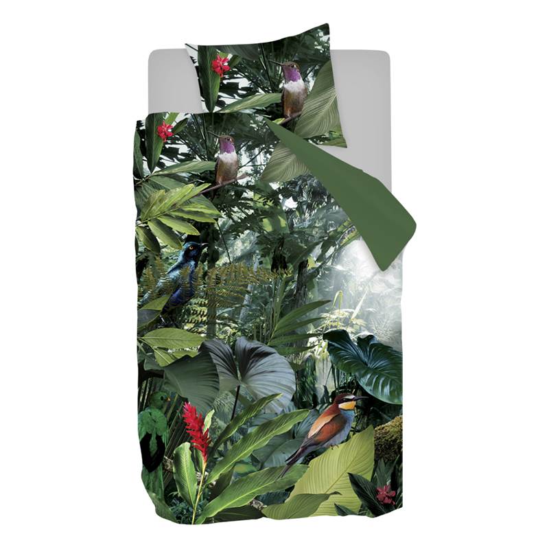 Snoozing Tropical Birds housse de couette en flanelle