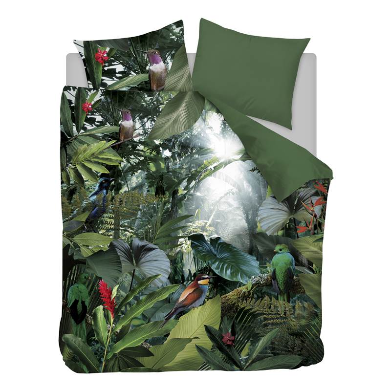 Snoozing Tropical Birds housse de couette en flanelle