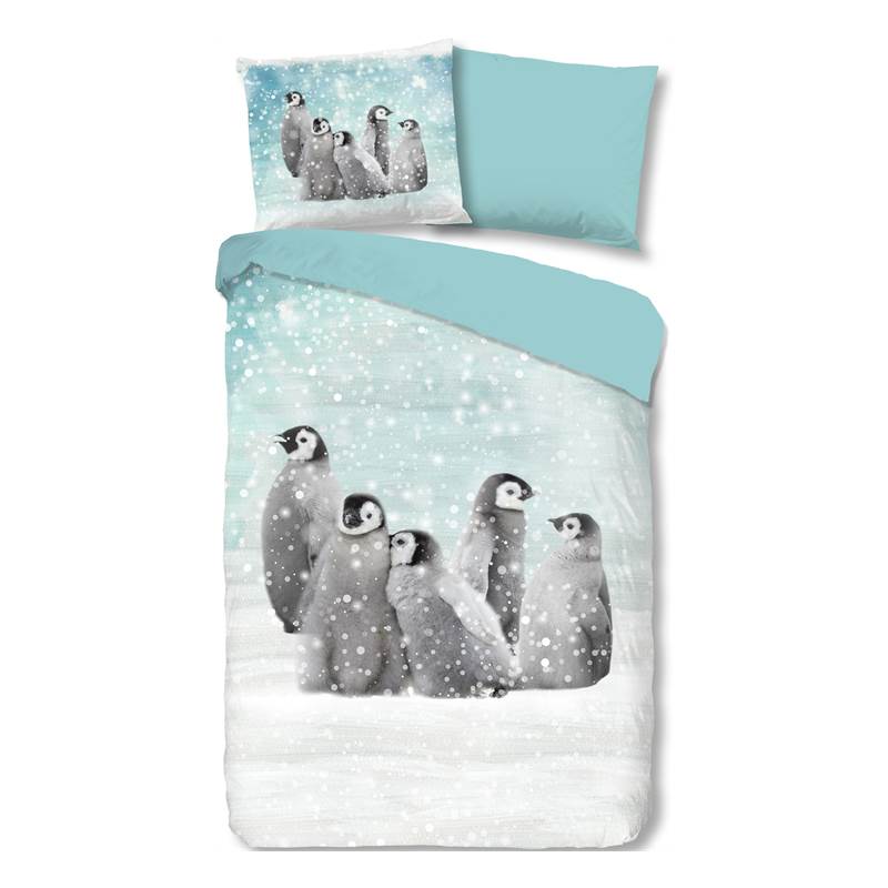 Good Morning Pengu housse de couette en flanelle