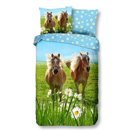 Good Morning Chevaux housse de couette multicolore