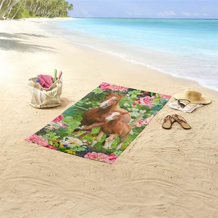 Good Morning Ondes Positives serviette de plage – Multicolore 