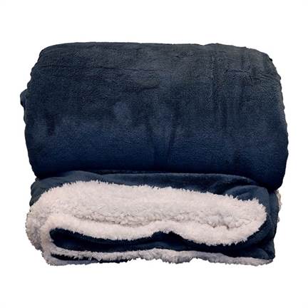 Unique Living Lars plaid polaire XL bleu foncé