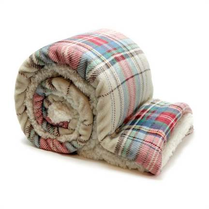 Unique Living Larsson plaid polaire sable