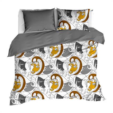 De Witte Lietaer Anastasia housse de couette jaune curry - thumbnail_01