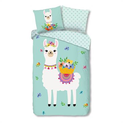 Good Morning Lama housse de couette menthe - thumbnail_01
