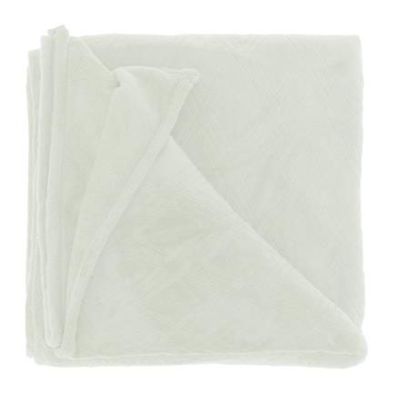 Unique Living Aube plaid polaire blanc de lait