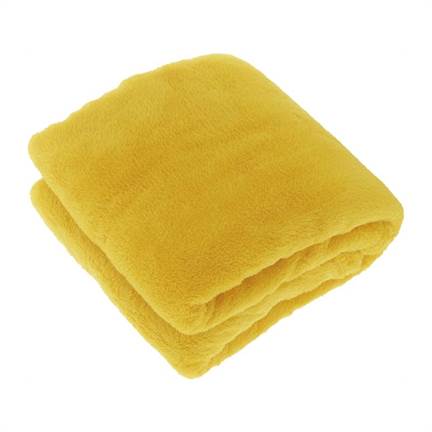 Unique Living Justin plaid polaire jaune bambou