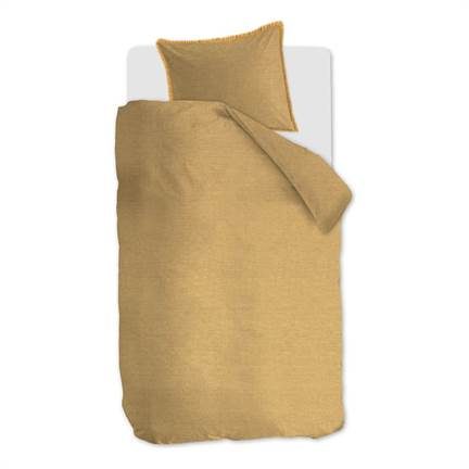 VT Wonen Stone Wash Froncé housse de couette jaune
