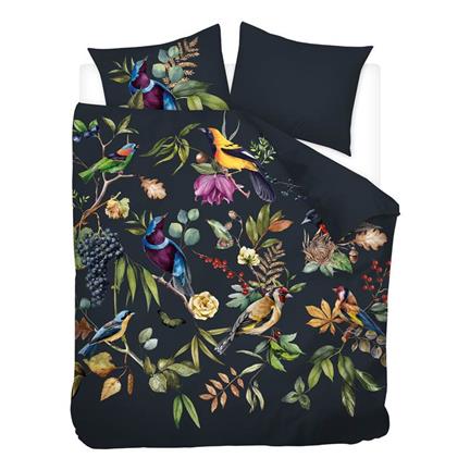 Snoozing Chant d'Oiseau housse de couette bleu foncé