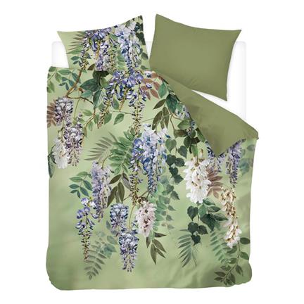 Snoozing Juin housse de couette en flanelle vert olive