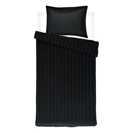 Papillon Uni Satin housse de couette noir