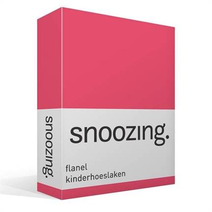 Snoozing drap-housse flanelle - Rouge 