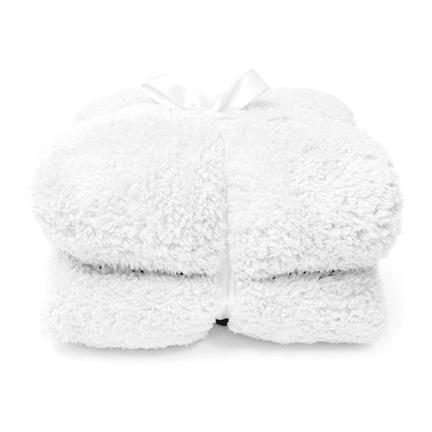 Unique Living Teddy Plaid polaire blanc cassé