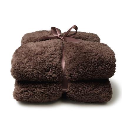 Unique Living Teddy plaid polaire taupe - thumbnail_01