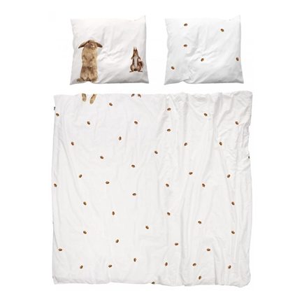 SNURK Furry Friends housse de couette en flanelle