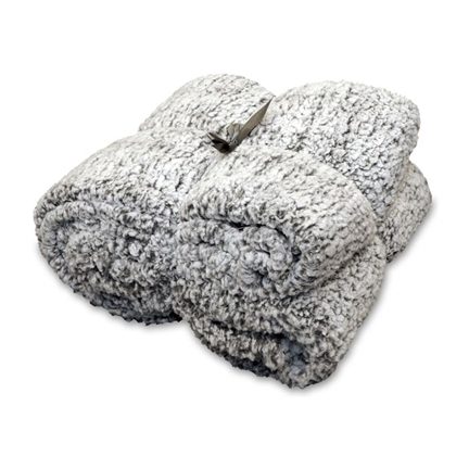 Unique Living Knut plaid polaire gris foncé - thumbnail_01