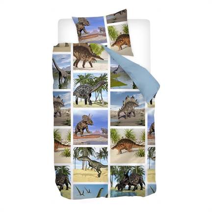 Snoozing Dinosaur housse de couette multicolore