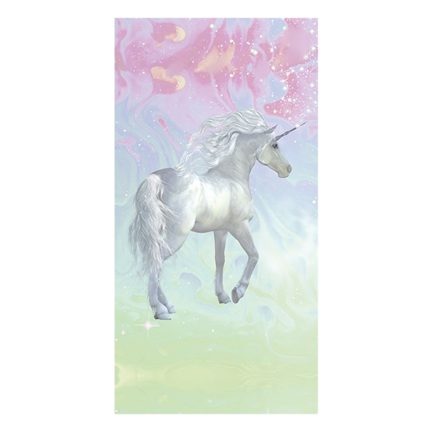 Good Morning Licorne serviette de plage multicolore