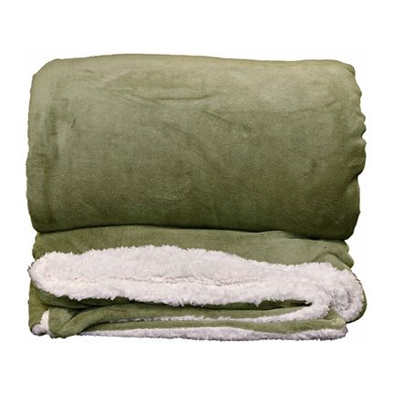 Unique Living Lars plaid polaire XL vert kaki