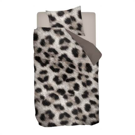Snoozing Jaguar housse de couette en flanelle taupe